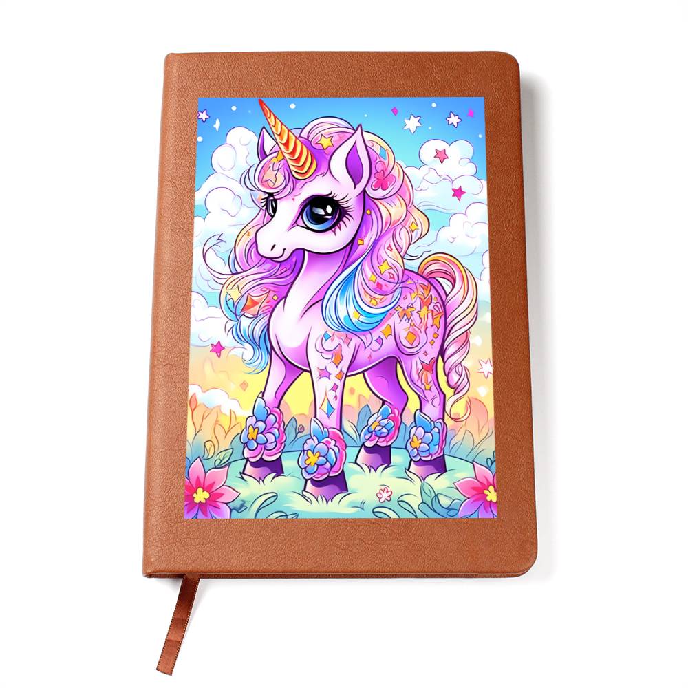 Cute Unicorn 035 - Vegan Leather Journal