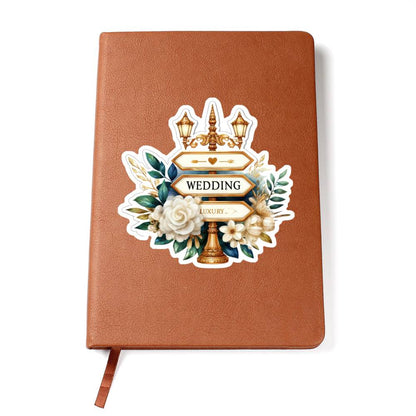 Luxury Wedding Decor Sticker 030 - Vegan Leather Journal