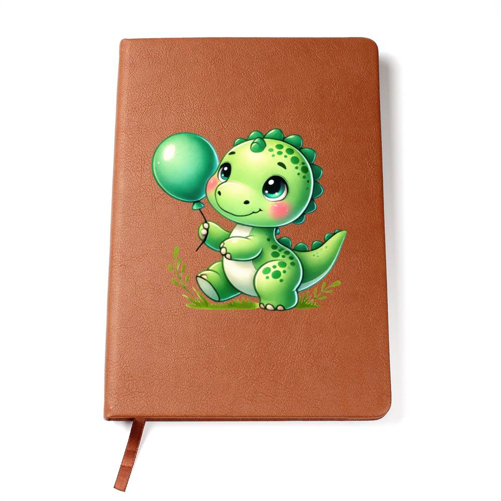 Colorful Baby Dinosaur 045 - Vegan Leather Journal