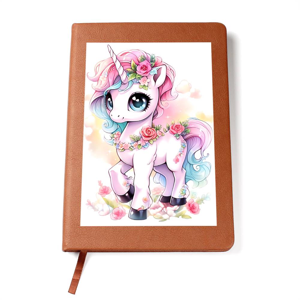 Cute Unicorn 078 - Vegan Leather Journal