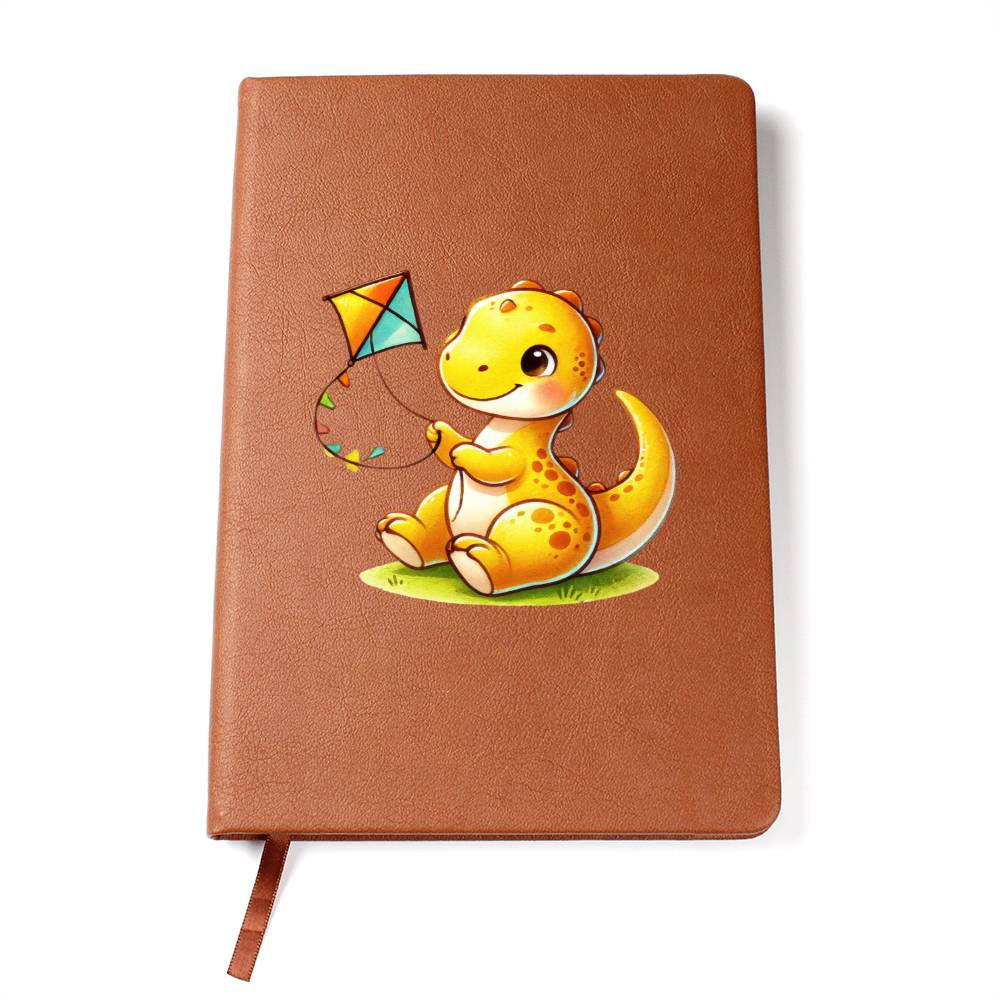 Colorful Baby Dinosaur 003 - Vegan Leather Journal