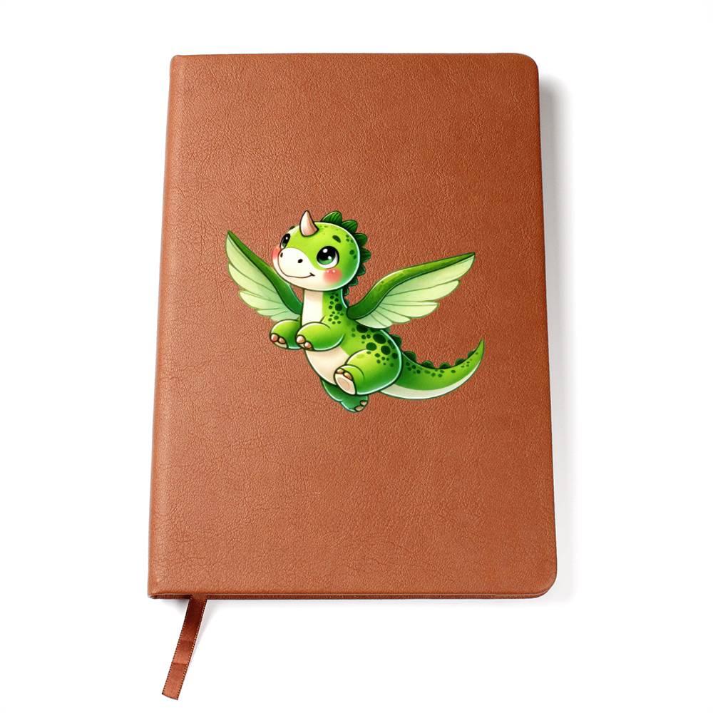 Colorful Baby Dinosaur 001 - Vegan Leather Journal