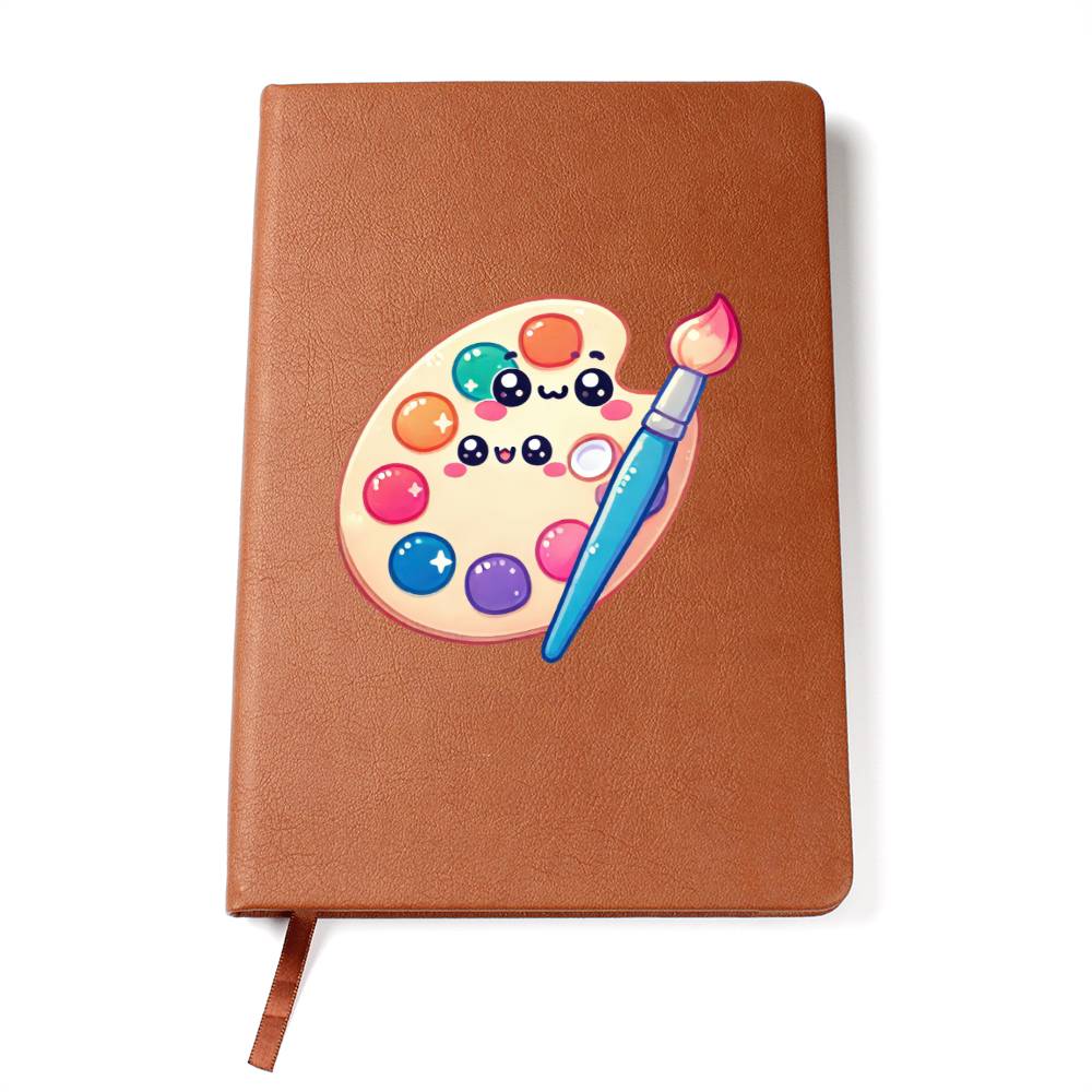 Cute Back to School Sticker 098 - Vegan Leather Journal