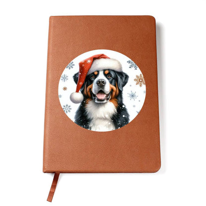 Christmas Dog - Greater Swiss Mountain  - Vegan Leather Journal