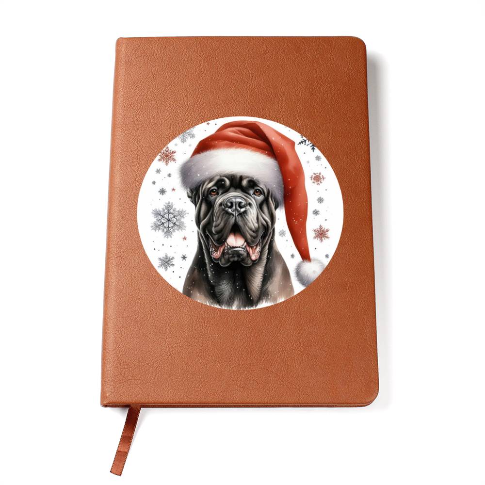 Christmas Dog - Cane Corso - Vegan Leather Journal