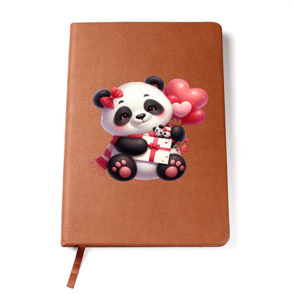 Valentine's Day Panda 017 - Vegan Leather Journal