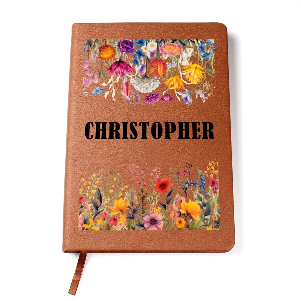 Christopher (Botanical Blooms) - Vegan Leather Journal