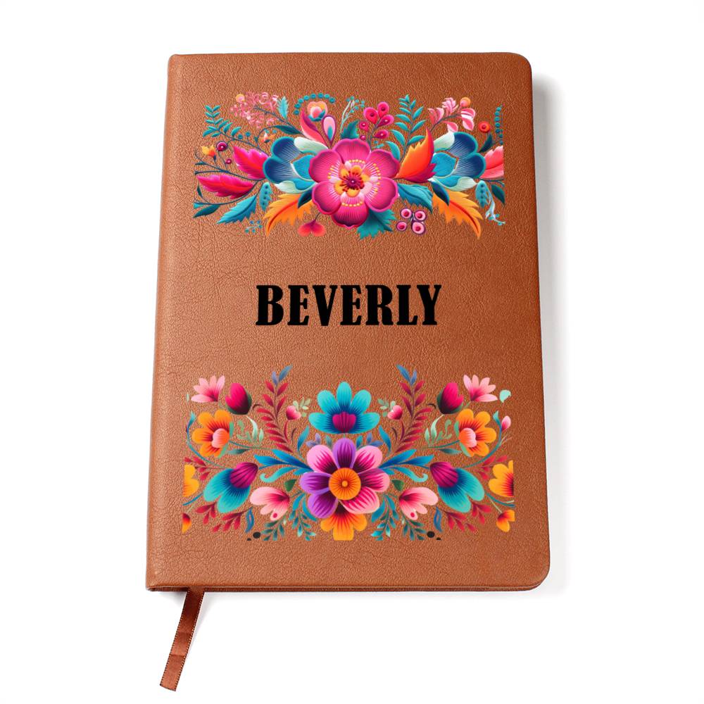 Beverly (Mexican Flowers 2) - Vegan Leather Journal