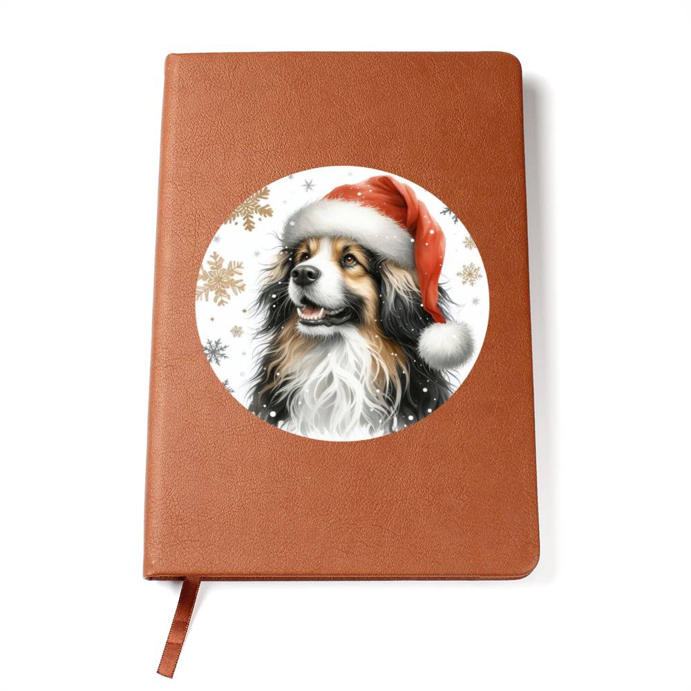 Christmas Dog - Barbet - Vegan Leather Journal