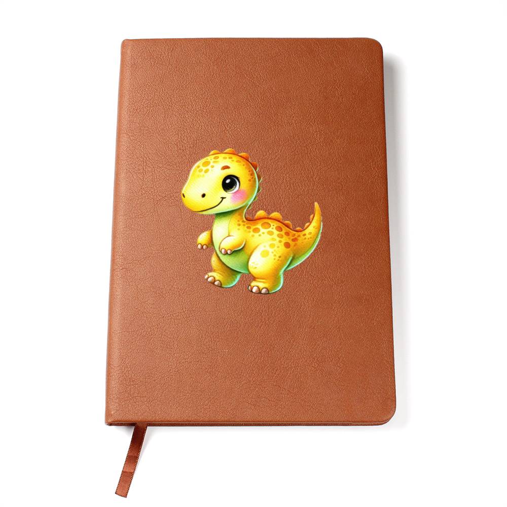 Colorful Baby Dinosaur 068 - Vegan Leather Journal