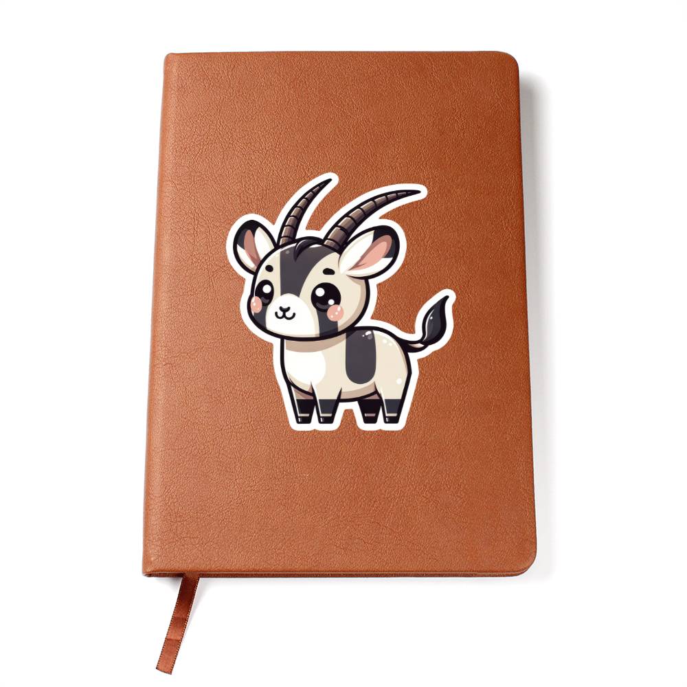 Cute Oryx sticker 110 - Vegan Leather Journal