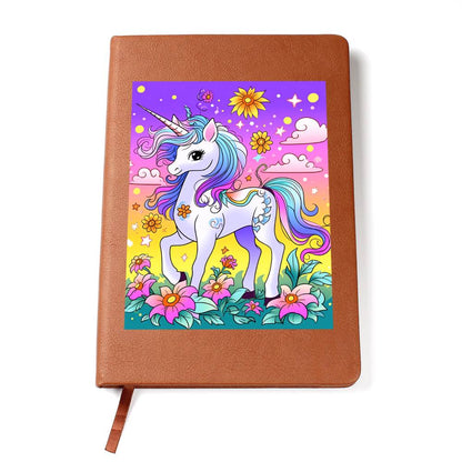 Cute Unicorn 080 - Vegan Leather Journal