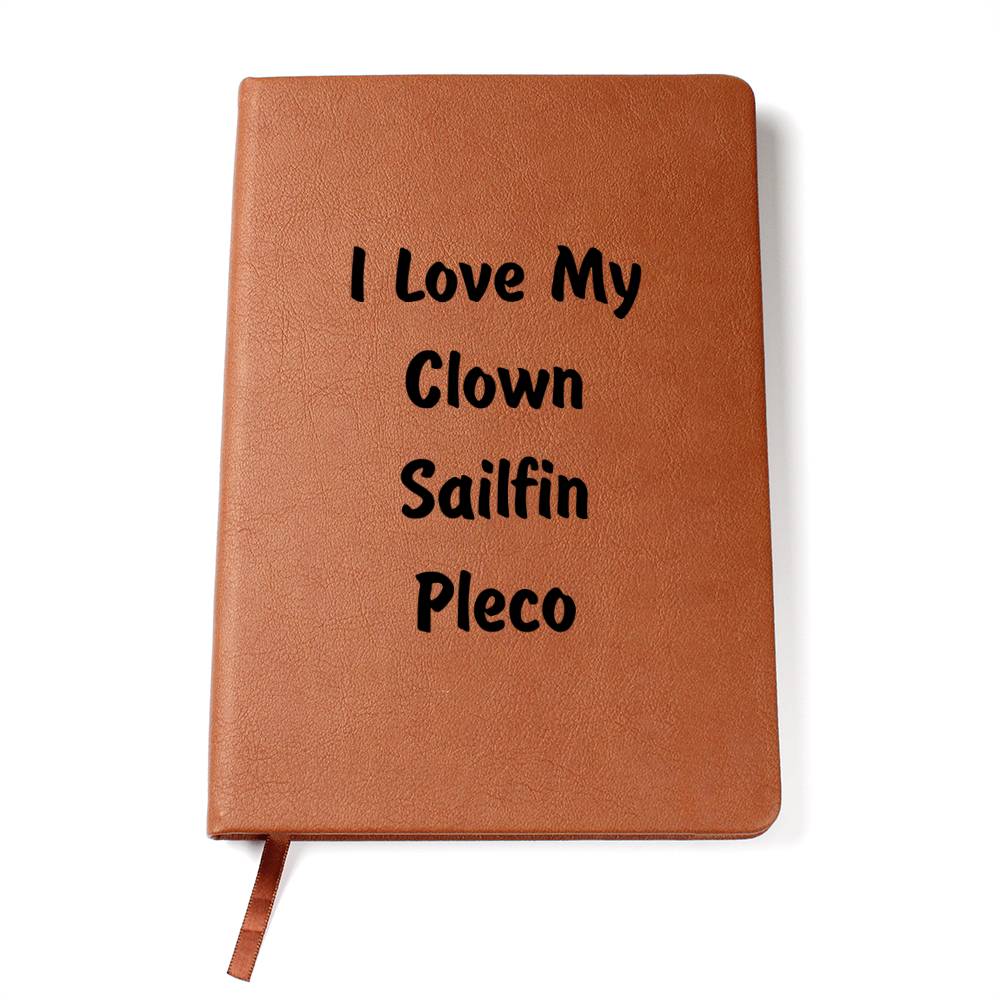 Love My Clown Sailfin Pleco - Vegan Leather Journal