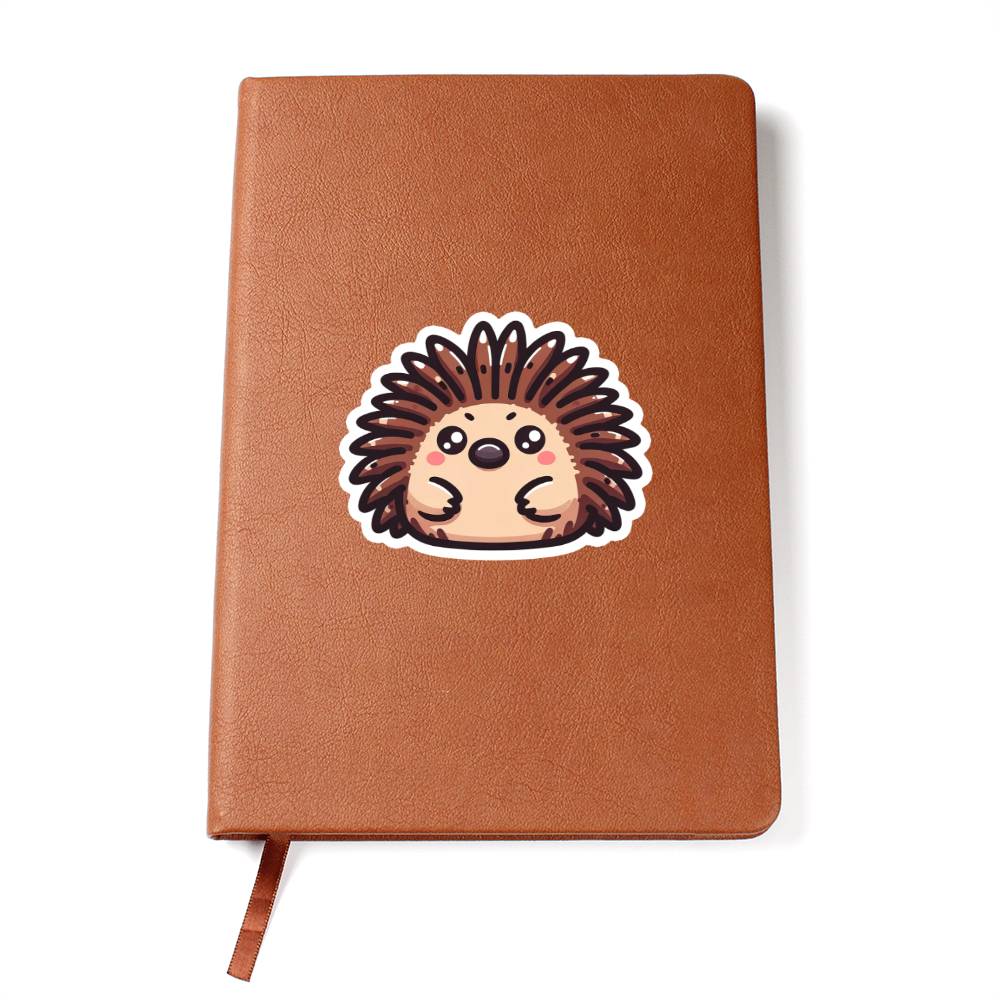 Cute Echidna sticker 44 - Vegan Leather Journal