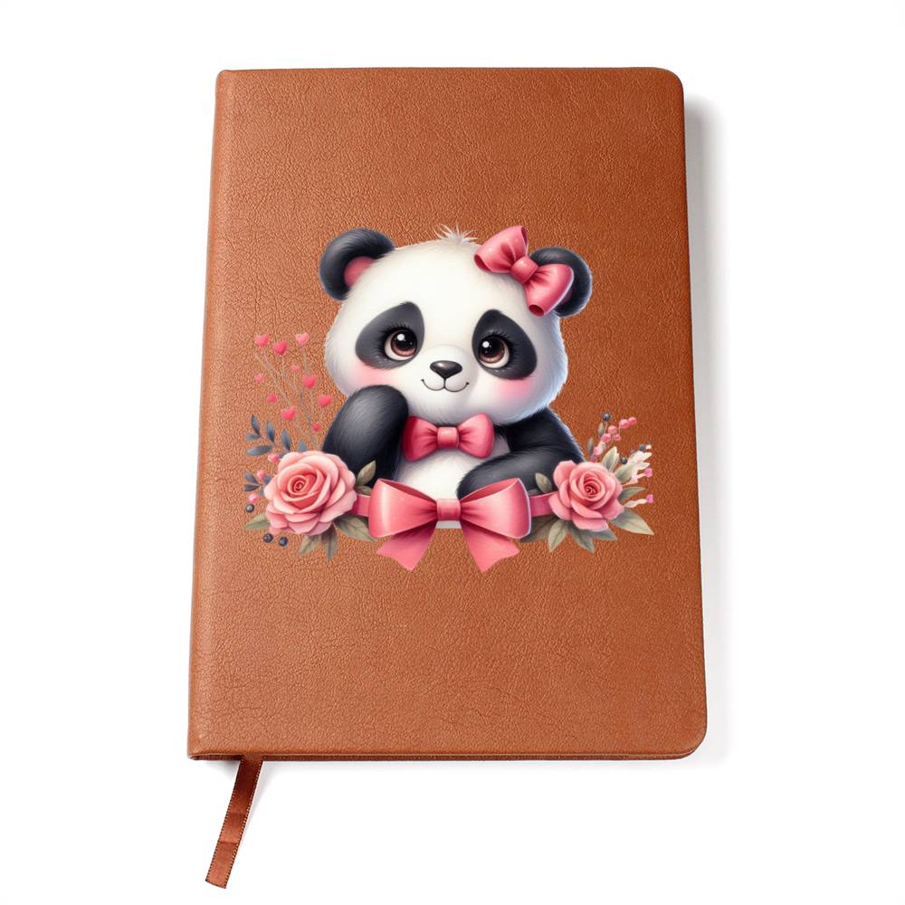 Valentine's Day Panda 021 - Vegan Leather Journal