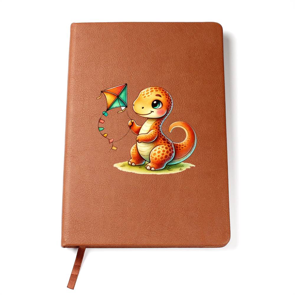 Colorful Baby Dinosaur 096 - Vegan Leather Journal
