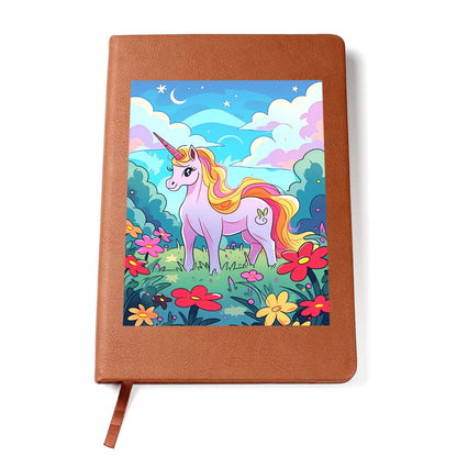 Cute Unicorn 122 - Vegan Leather Journal