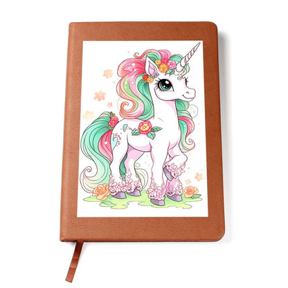 Cute Unicorn 118 - Vegan Leather Journal