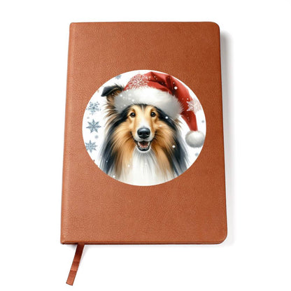 Christmas Dog - Collie - Vegan Leather Journal