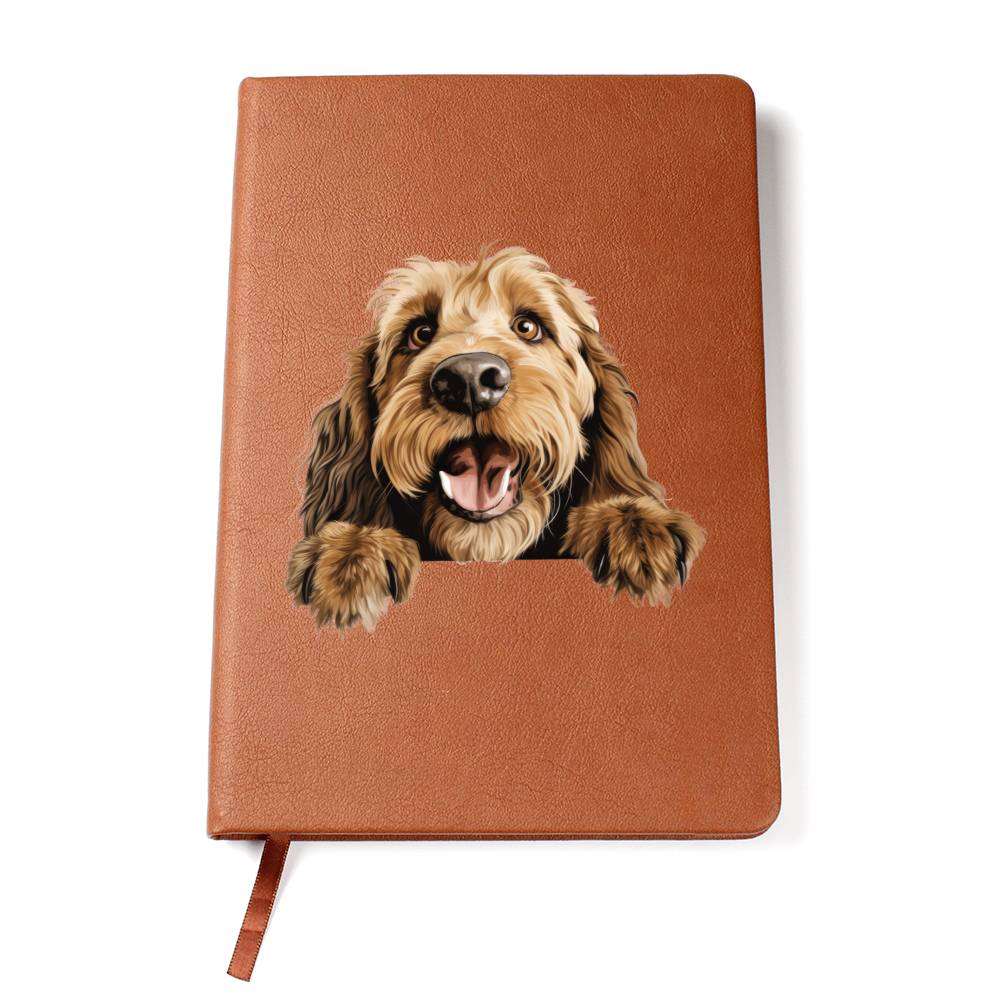 Otterhound Peeking - Vegan Leather Journal