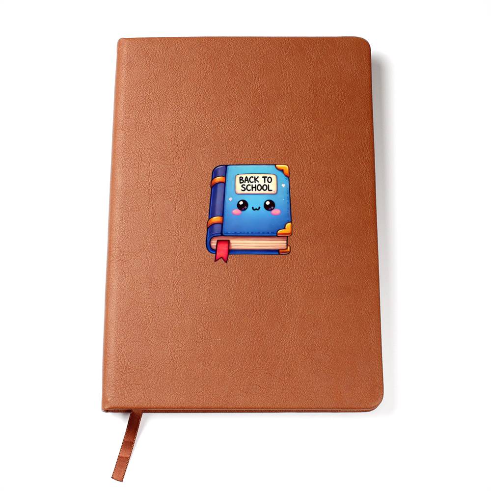 Cute Back to School Sticker 033 - Vegan Leather Journal