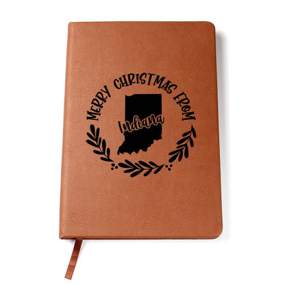 Merry Christmas From Indiana - Vegan Leather Journal