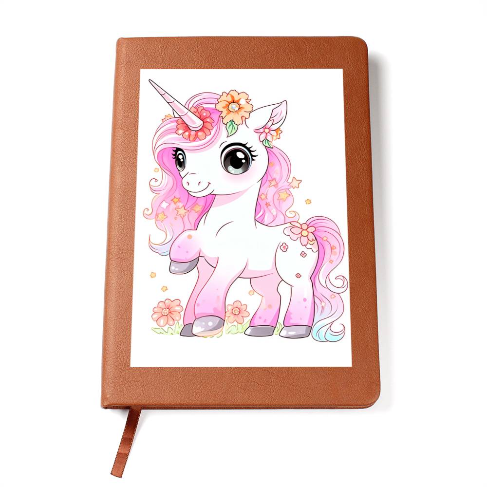 Cute Unicorn 067 - Vegan Leather Journal