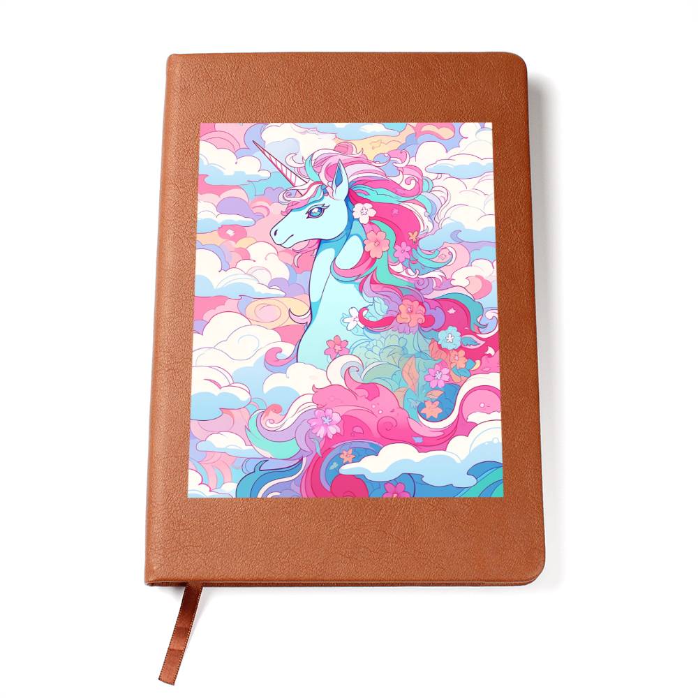 Cute Unicorn 010 - Vegan Leather Journal