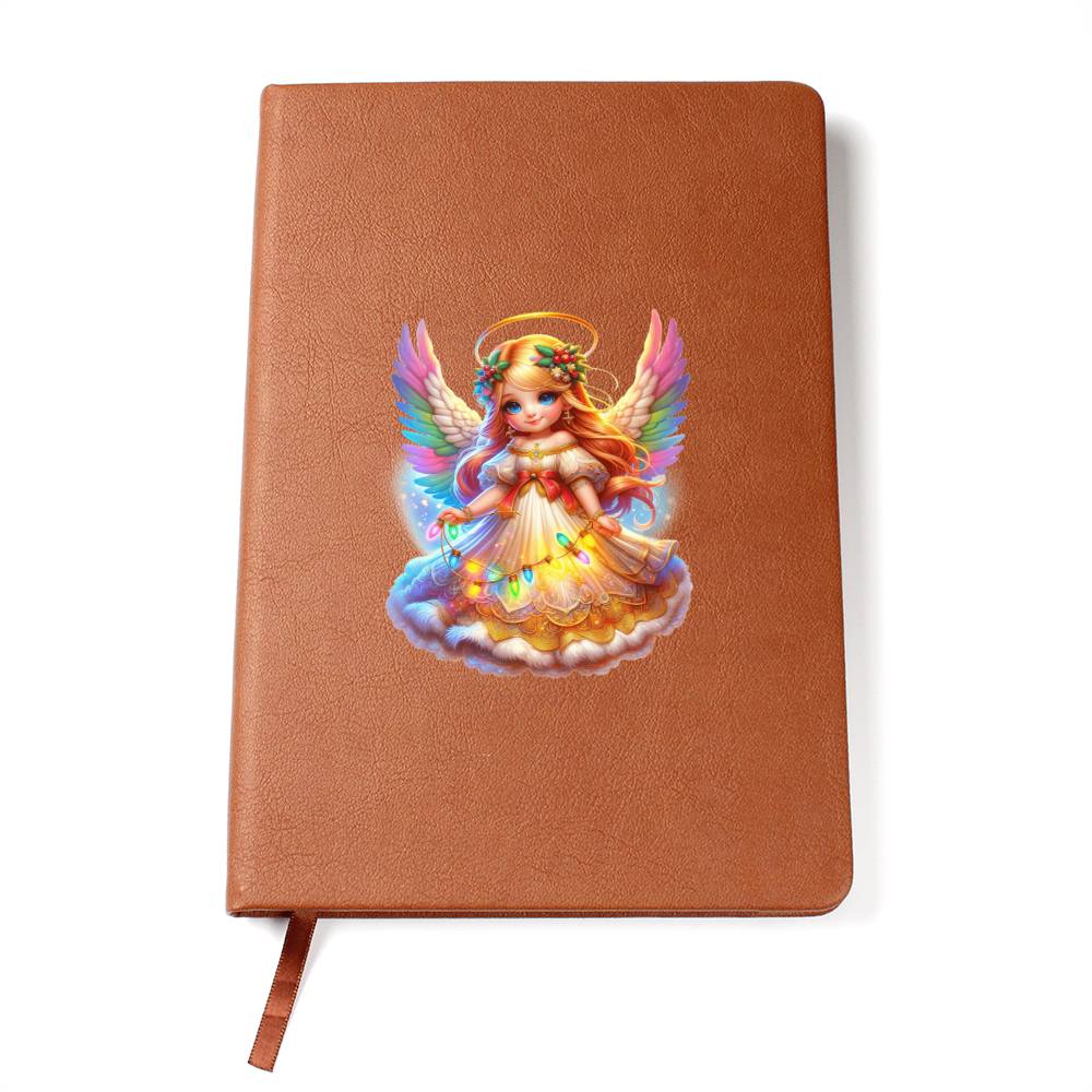 Cute Christmas Angel 005 - Vegan Leather Journal