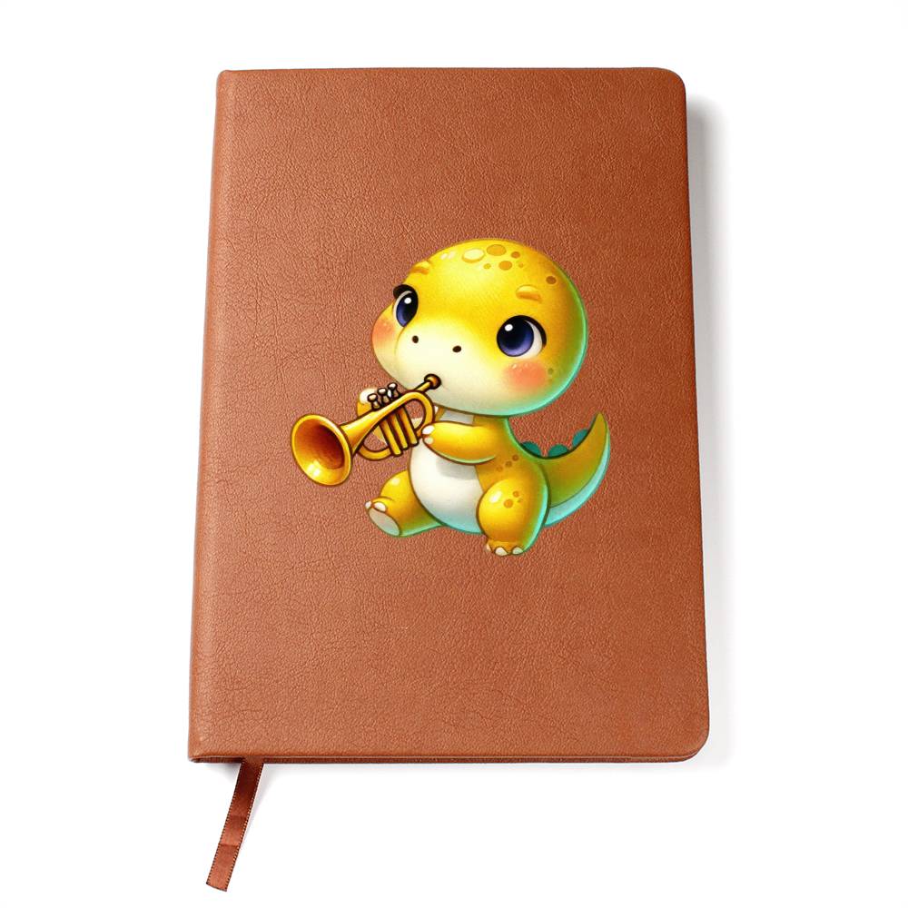 Colorful Baby Dinosaur 042 - Vegan Leather Journal