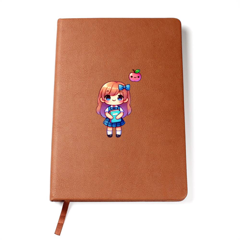 Cute Back to School Sticker 066 - Vegan Leather Journal