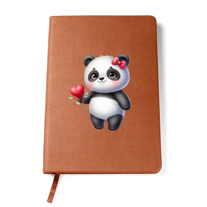 Valentine's Day Panda 018 - Vegan Leather Journal
