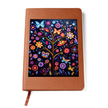 Birds And Floral Design 104 - Vegan Leather Journal