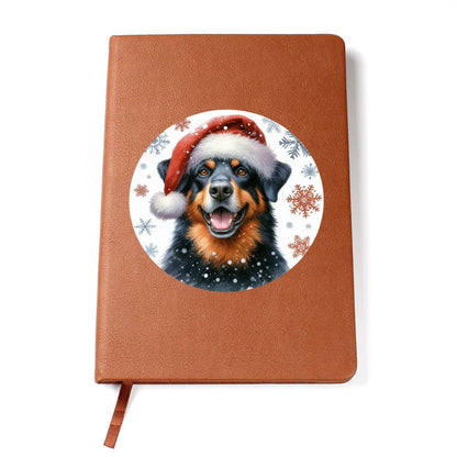 Christmas Dog - Beauceron - Vegan Leather Journal