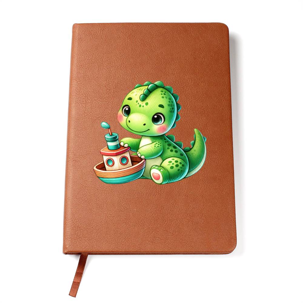 Colorful Baby Dinosaur 108 - Vegan Leather Journal