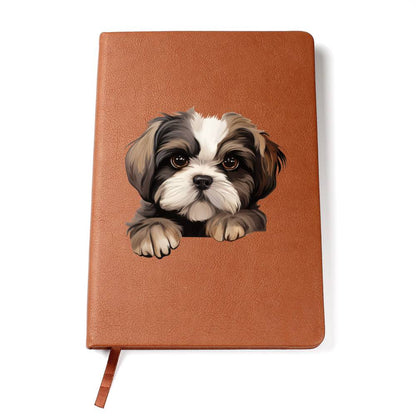 Shih Tzu Peeking - Vegan Leather Journal