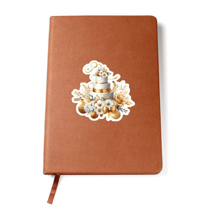 Luxury Wedding Decor Sticker 009 - Vegan Leather Journal