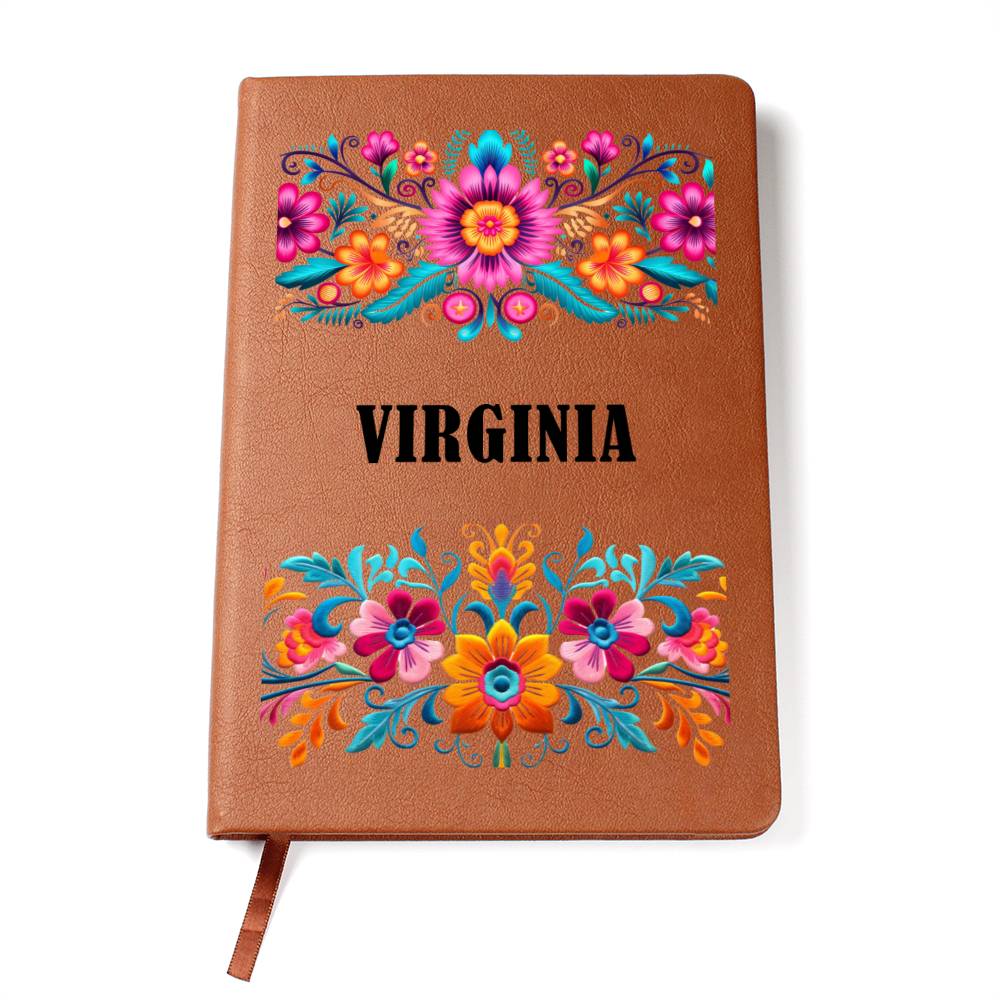 Virginia (Mexican Flowers 1) - Vegan Leather Journal