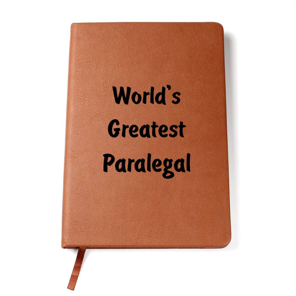 World's Greatest Paralegal v1 - Vegan Leather Journal