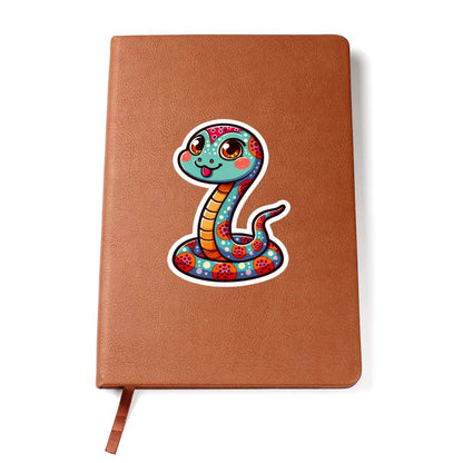 Cute Snake sticker 171 - Vegan Leather Journal