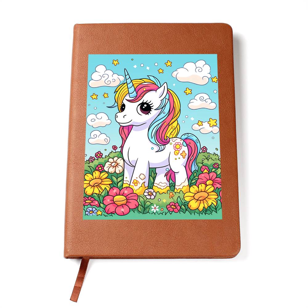 Cute Unicorn 113 - Vegan Leather Journal
