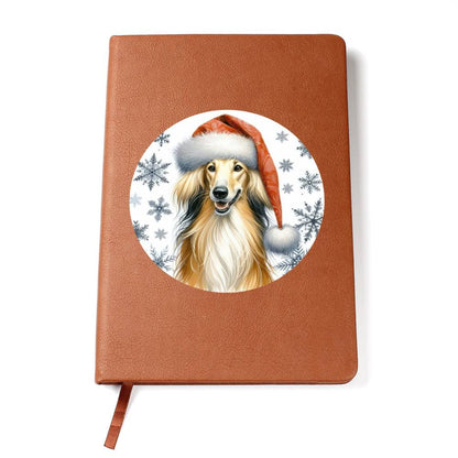 Christmas Dog - Saluki - Vegan Leather Journal