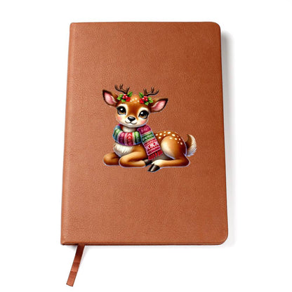 Cute Christmas Reindeer 005 - Vegan Leather Journal