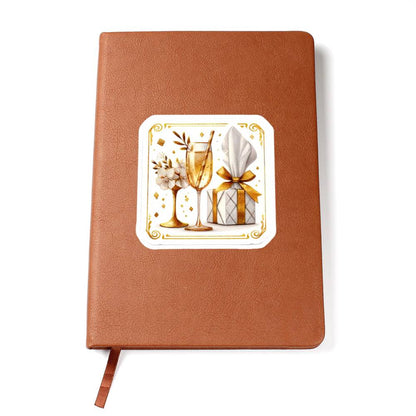 Luxury Wedding Decor Sticker 080 - Vegan Leather Journal