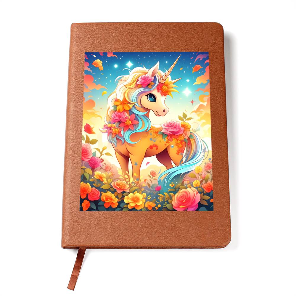 Cute Unicorn 004 - Vegan Leather Journal