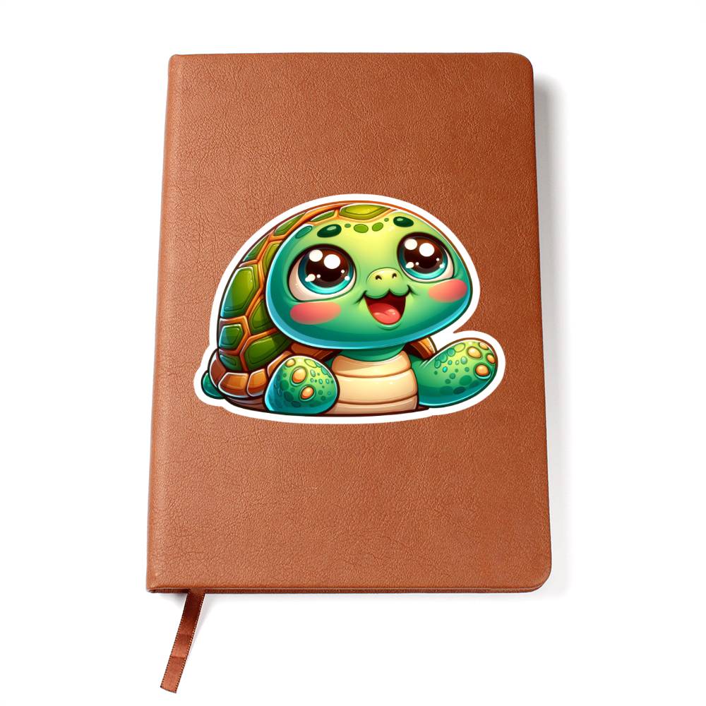 Cute Turtle sticker 203 - Vegan Leather Journal