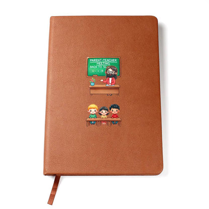Cute Back to School Sticker 037 - Vegan Leather Journal