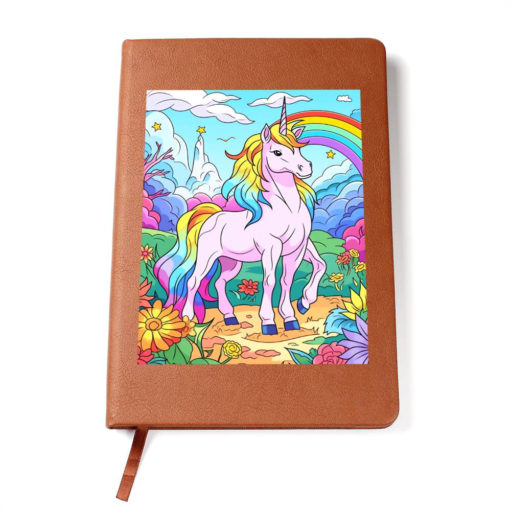 Cute Unicorn 047 - Vegan Leather Journal