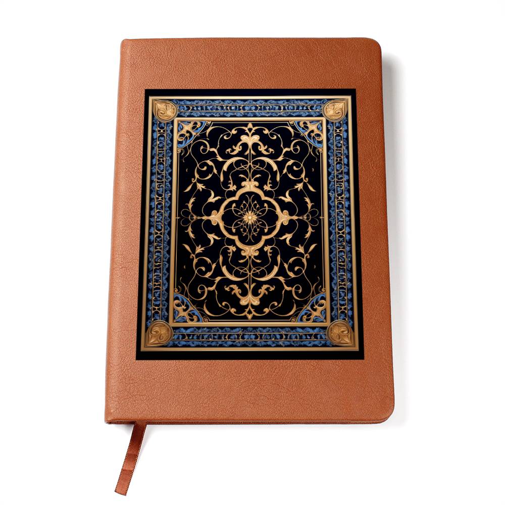 Ornate Gold Cover 014 - Vegan Leather Journal