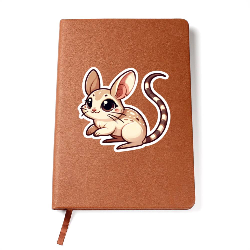 Cute Jerboa sticker 75 - Vegan Leather Journal